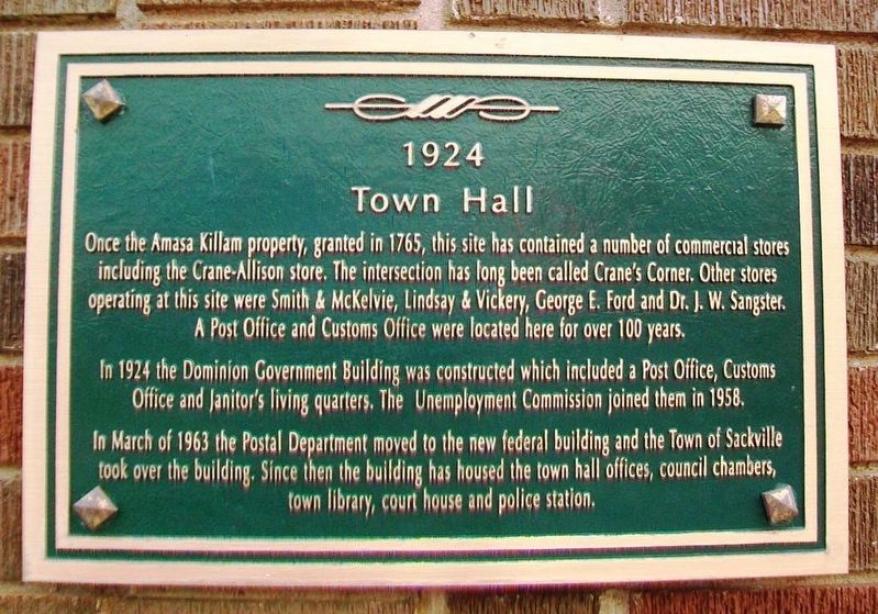 Town Hall Marker. Click for full size. Town Hall Marker image. Click for full size.