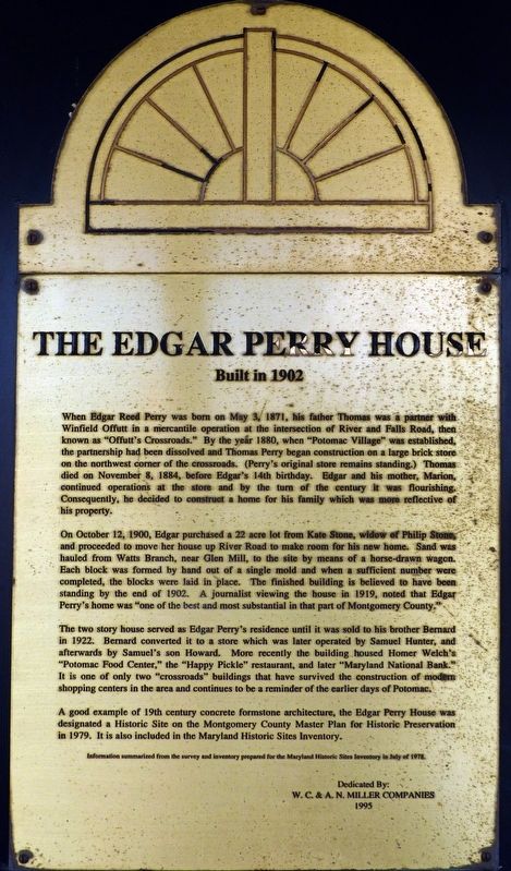 The Edgar Perry House Marker image. Click for full size.