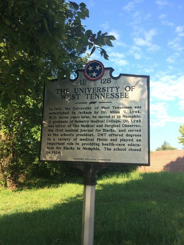 The University of West Tennessee Marker image. Click for full size.