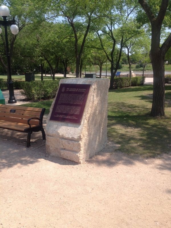 Wideview of The Creation of Manitoba Marker image. Click for full size.