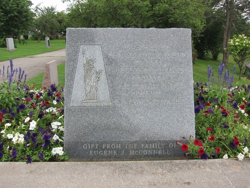 77th Infantry Division Reserve Veterans Memorial Marker image. Click for full size.
