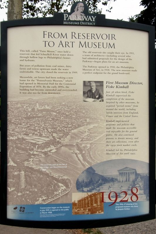 From Reservoir to Art Museum Marker image. Click for full size.