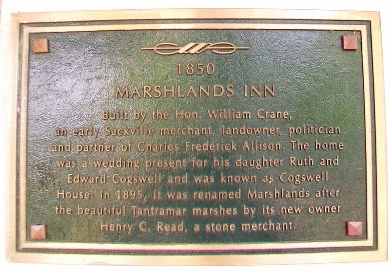 Marshlands Inn Marker image. Click for full size.