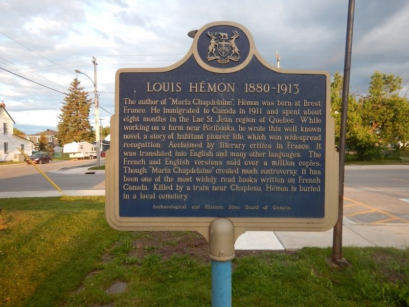 Louis H�mon 1880-1913 Marker image. Click for full size.