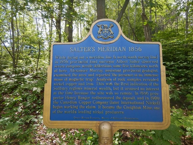 Salter's Meridian 1856 Marker image. Click for full size.