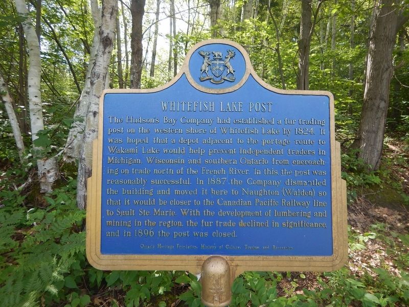 Whitefish Lake Post Marker image. Click for full size.