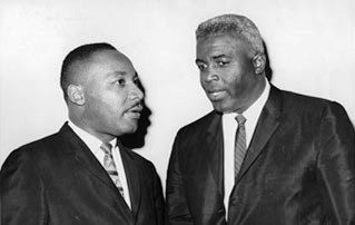 Jackie Robinson And Martin Luther King, Jr image. Click for full size.