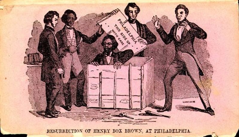“Resurrection of Henry Box Brown, at Philadelphia” image. Click for full size.