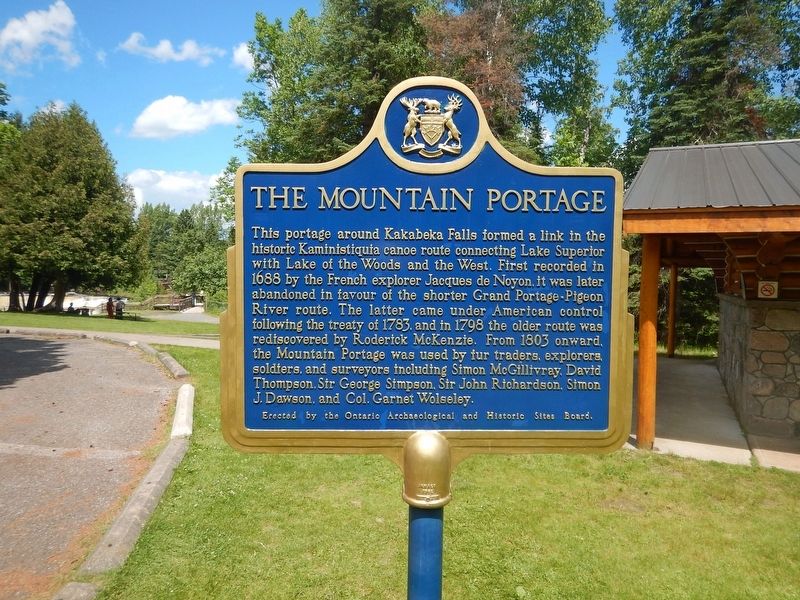 The Mountain Portage Marker. Click for full size. The Mountain Portage Marker image. Click for full size.