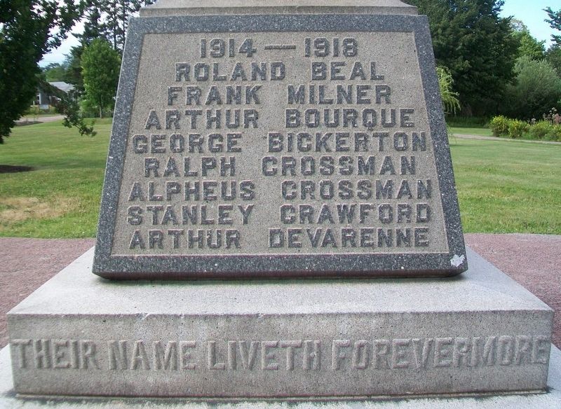 War Memorial WWI Honored Dead image. Click for full size.