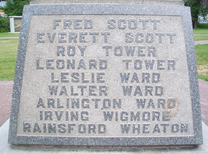 War Memorial WWI Honored Dead image. Click for full size.