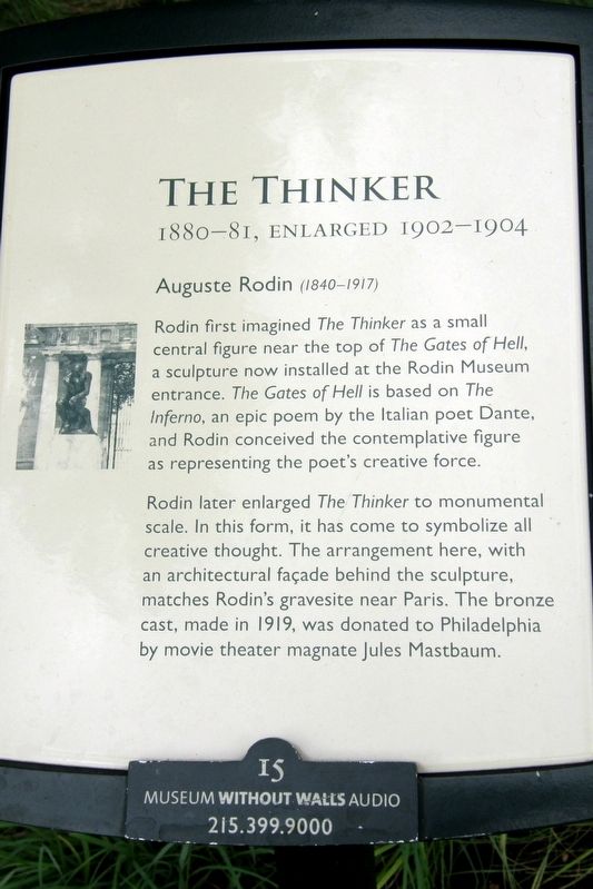 The Thinker Marker image. Click for full size.