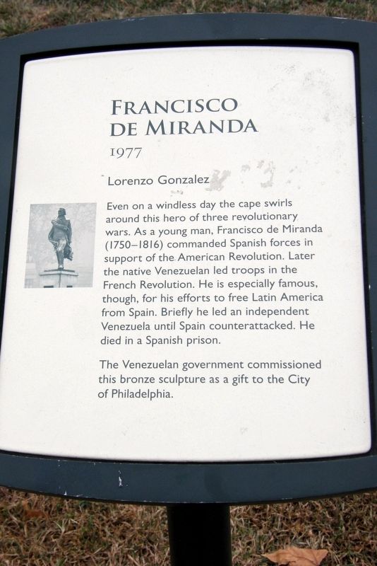 Francisco de Miranda Marker image. Click for full size.