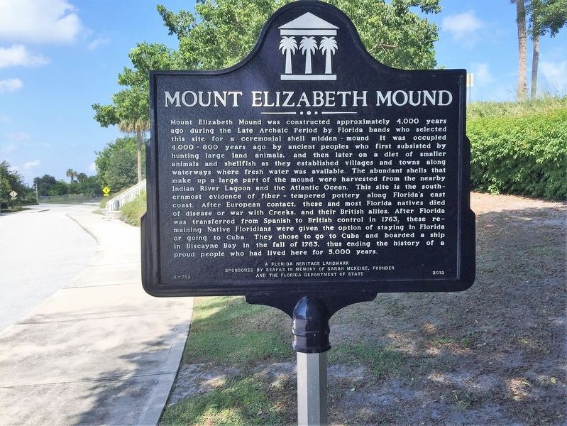 Mount Elizabeth Mound Marker image. Click for full size.