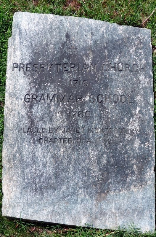 Prebyternian Church<br>1716<br>Grammar School<br>1760. Click for full size. Prebyternian Church<br>1716<br>Grammar School<br>1760 image. Click for full size.
