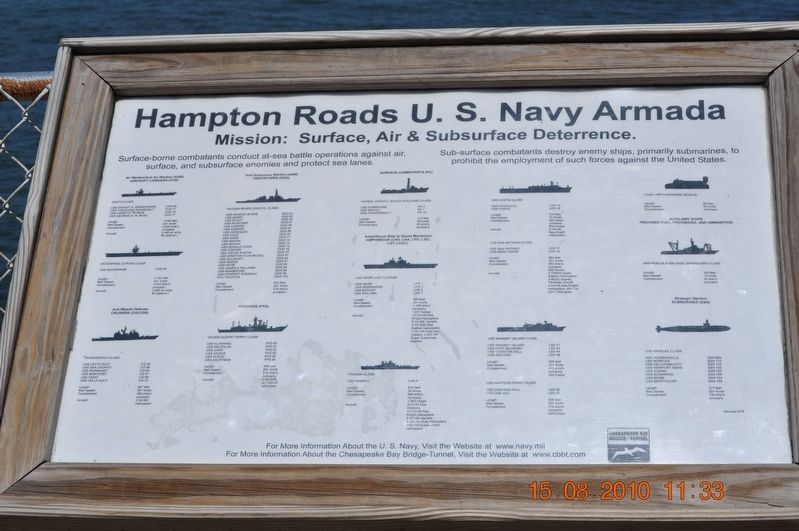 Hampton Roads U. S. Navy Armada Marker. Click for full size. Hampton Roads U. S. Navy Armada Marker image. Click for full size.