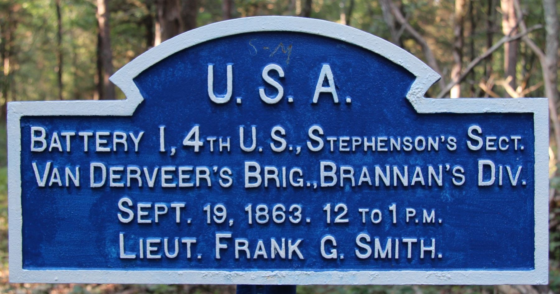 Battery I, 4th U.S. Artillery Marker. Click for full size. Battery I, 4th U.S. Artillery Marker image. Click for full size.