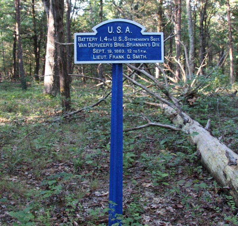 Battery I, 4th U.S. Artillery Marker. Click for full size. Battery I, 4th U.S. Artillery Marker image. Click for full size.