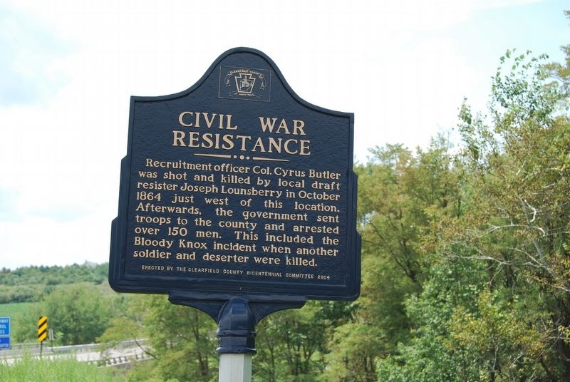Civil War Resistance Marker image. Click for full size.