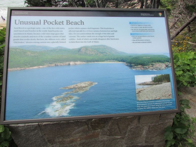 Unusual Pocket Beach Marker. Click for full size. Unusual Pocket Beach Marker image. Click for full size.