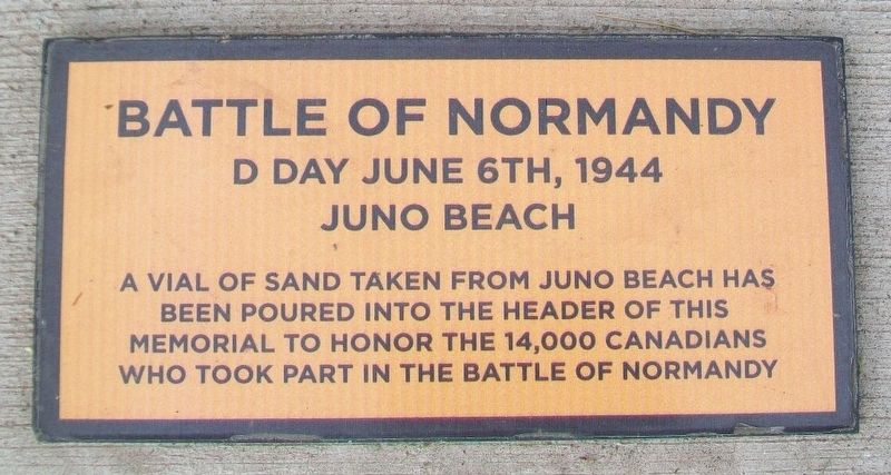 Battle of Normandy Marker. Click for full size. Battle of Normandy Marker image. Click for full size.