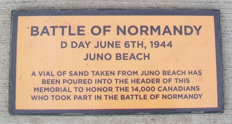 Battle of Normandy Marker image. Click for full size.