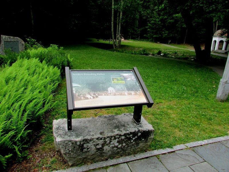 Acadia’s Founding Father Marker. Click for full size. Acadia’s Founding Father Marker image. Click for full size.