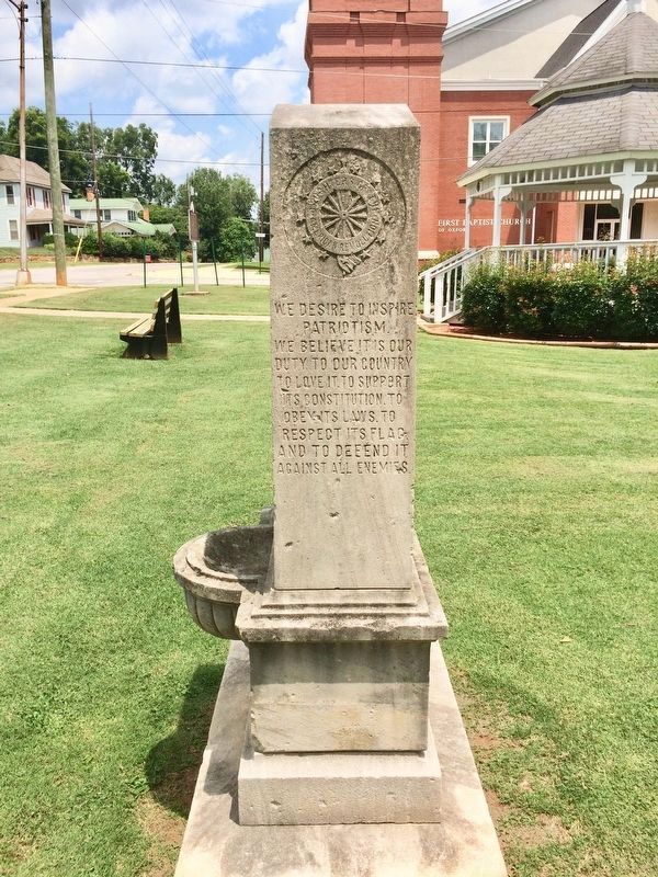 Creek Indian Campaign Memorial (side) image. Click for full size.