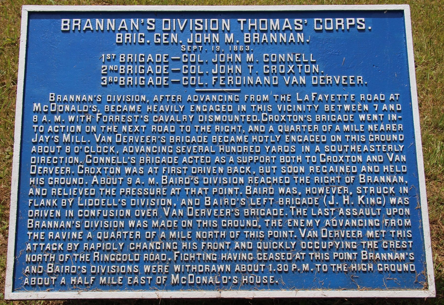 Brannan's Division Marker image. Click for full size.