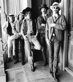 The Charlatans in front of the Red Dog Saloon in Virginia City. Click for full size. The Charlatans in front of the Red Dog Saloon in Virginia City image. Click for full size.