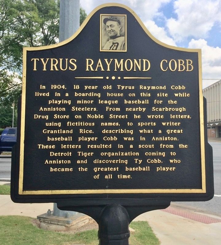 Tyrus Raymond Cobb Marker. Click for full size. Tyrus Raymond Cobb Marker image. Click for full size.