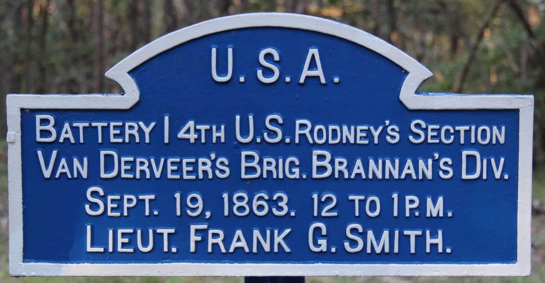 Battery I, 4th U.S. Artillery Marker. Click for full size. Battery I, 4th U.S. Artillery Marker image. Click for full size.