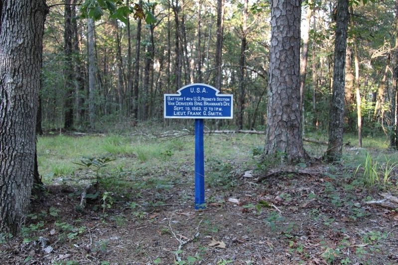 Battery I, 4th U.S. Artillery Marker. Click for full size. Battery I, 4th U.S. Artillery Marker image. Click for full size.
