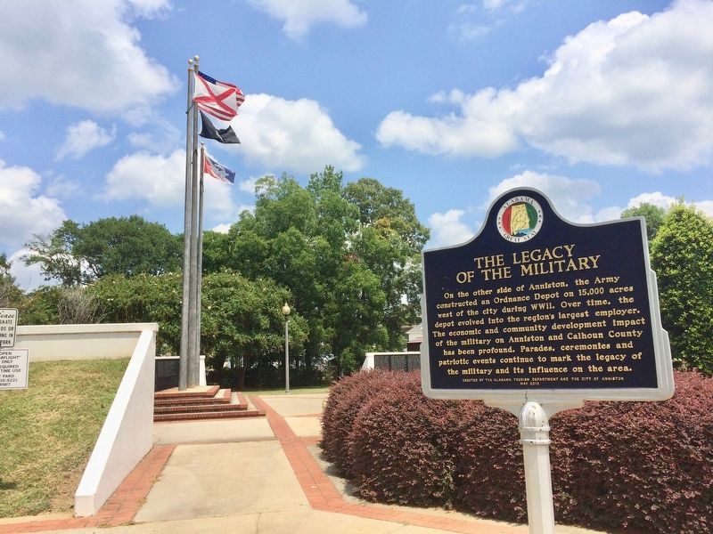 Marker next to the Anniston Centennial Memorial Park. image. Click for full size.