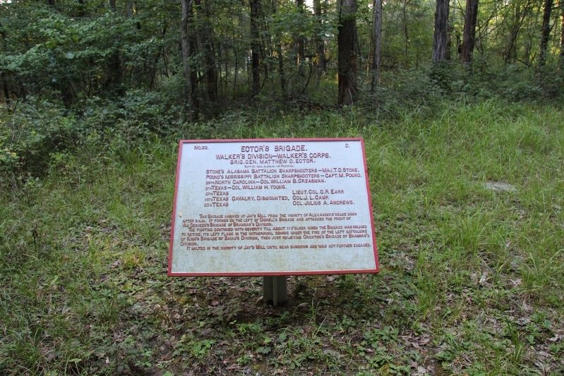 Ector's Brigade Marker image. Click for full size.