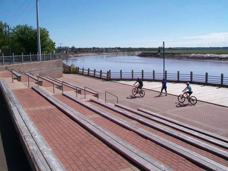 Waterfront Seating at Joseph Salter Moncton 100 Monument image. Click for full size.