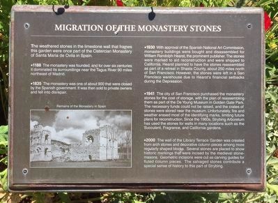 Migration of the Monastery Stones Marker. Click for full size. Migration of the Monastery Stones Marker image. Click for full size.