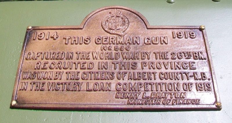 WWI 10cm K 14 German Field Gun Marker. Click for full size. WWI 10cm K 14 German Field Gun Marker image. Click for full size.