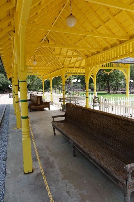 Swanton Pacific Railroad boarding station. Click for full size. Swanton Pacific Railroad boarding station image. Click for full size.