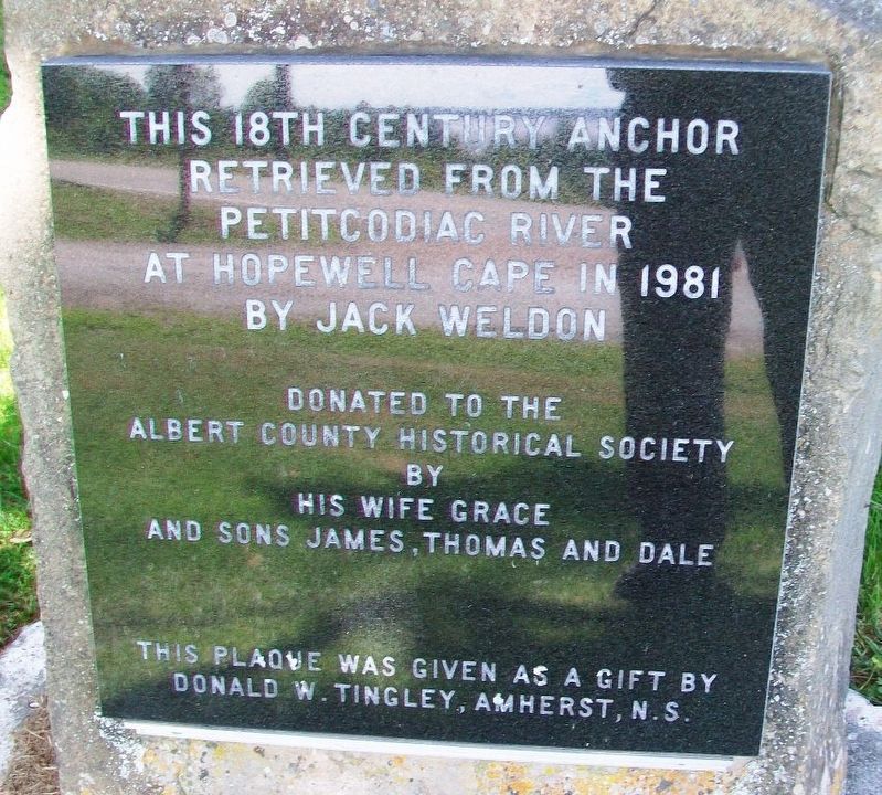 18th Century Anchor Marker image. Click for full size.