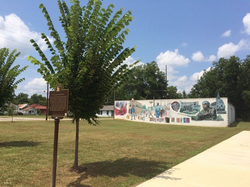 West 15th Street Historic District Marker and "City within a City" mural.. Click for full size. West 15th Street Historic District Marker and "City within a City" mural. image. Click for full size.