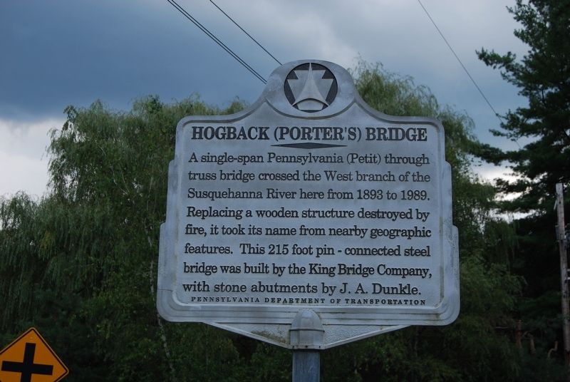 Hogback (Porter's) Bridge Marker image. Click for full size.