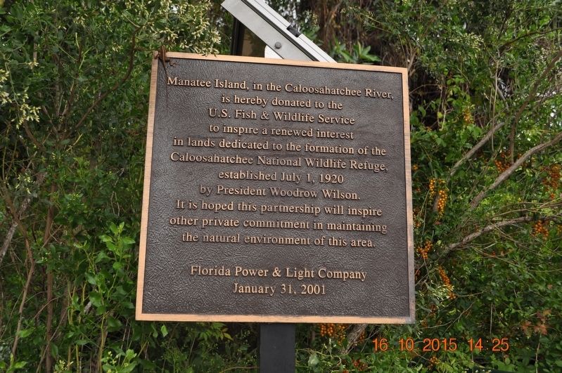 Manatee Island Marker. Click for full size. Manatee Island Marker image. Click for full size.