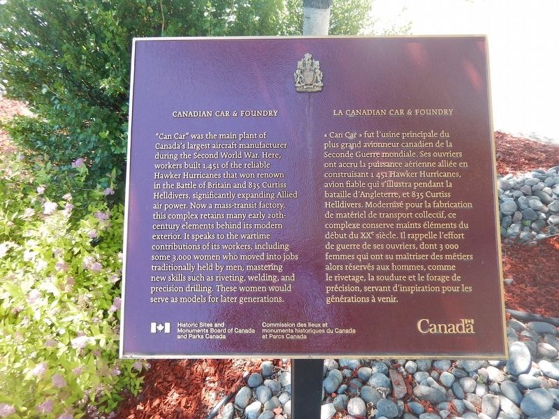 Canadian Car & Foundry Marker. Click for full size. Canadian Car & Foundry Marker image. Click for full size.