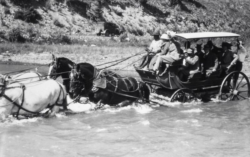 Tally-Ho Coach in Yellowstone National Park image. Click for full size.