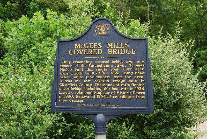 McGee's Mills Covered Bridge Marker image. Click for full size.