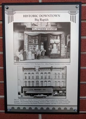 Historic Downtown Big Rapids Marker. Click for full size. Historic Downtown Big Rapids Marker image. Click for full size.