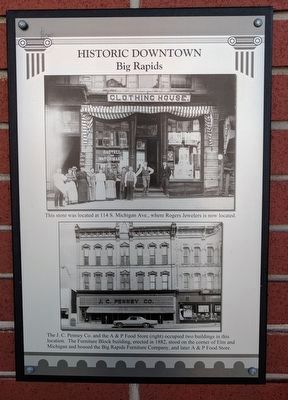Historic Downtown Big Rapids Marker image. Click for full size.