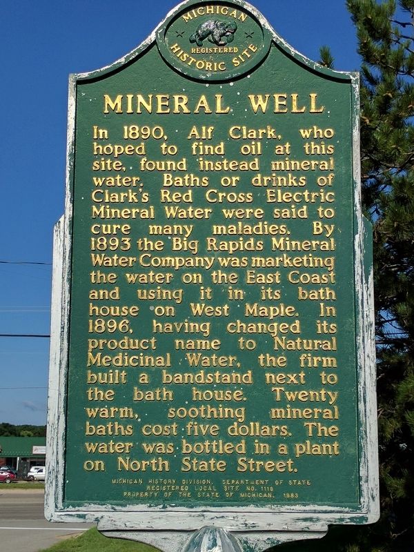 Mineral Well Marker (Side 1) image. Click for full size.