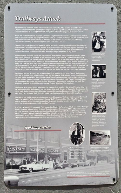 Trailways Attack Marker (1st panel). Click for full size. Trailways Attack Marker (1st panel) image. Click for full size.
